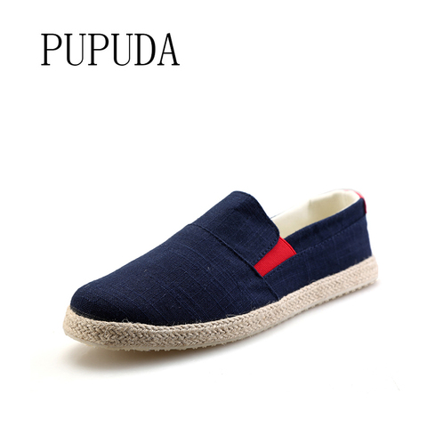 PUPUDA-alpargatas de lona para hombre, mocasines sin cordones, ligeros, informales, a la moda, para verano ► Foto 1/6