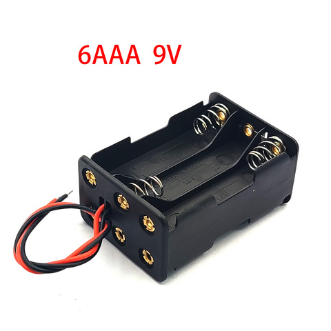 3-Ranura 6 de la batería de x AAA soporte de espalda con espalda caso caja de almacenamiento con cables de alambre ► Foto 1/4