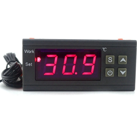 Controlador de Temperatura Digital 90-250 V 10A 220 V Termostato Regulador con Sensor-50 ~ 110C Calefacción Refrigeración Control ► Foto 1/6