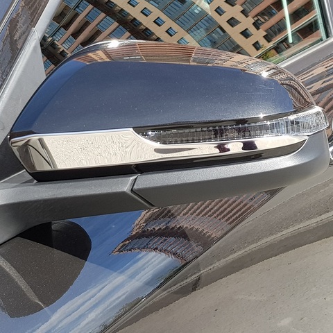 Lateral de acero inoxidable espejos anti-rub decoración cubre adornos para Lada Vesta SW Cruz ► Foto 1/3