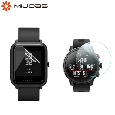 Mijobs 2 piezas para Xiaomi Huami Amazfit Bip PACE Lite reloj suave TPU Protector de pantalla Nami (no Vidrio Templado) película protectora ► Foto 1/6