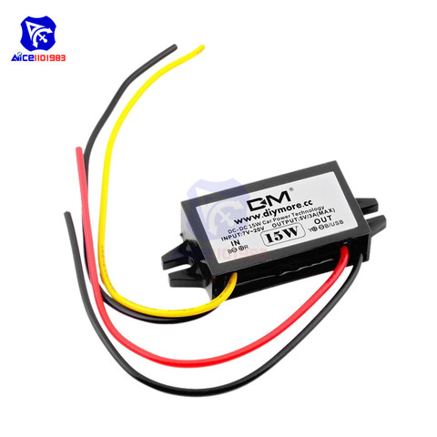 Convertidor Buck DC/DC regulador 12 V a 5 V 3A 15 W Monitor de coche fuente de alimentación ► Foto 1/6