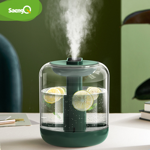 SaengQ-humidificador de aire de gran capacidad, difusor de aceites esenciales con batería recargable de 2000mAh, generador de niebla USB, luz LED para el hogar ► Foto 1/6