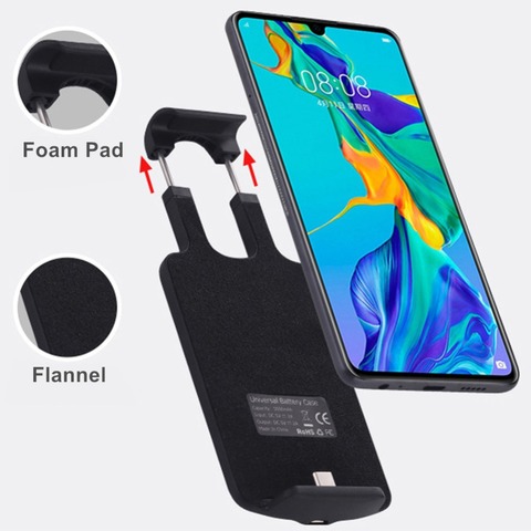 5,0-6,5 funda de alimentación Universal tipo C para Huawei Samsung Meiz Oppo ZTE Oneplus Google Xiaomi funda de cargador de batería funda ajustable ► Foto 1/6