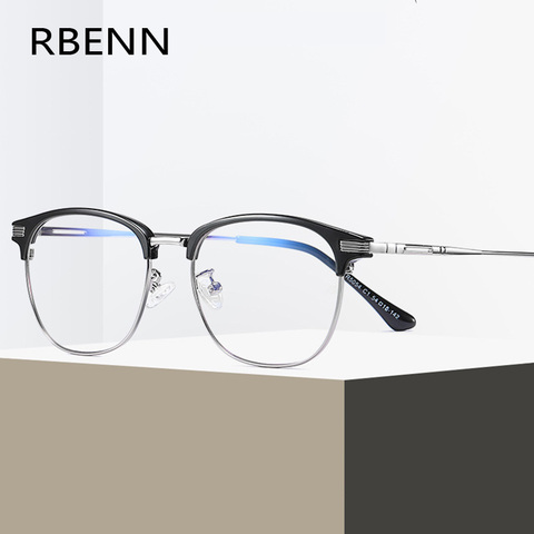 RBENN-gafas con bloqueo de luz azul para hombre y mujer, anteojos de ordenador con protección contra el dolor de cabeza, antiojeras, con rayos azules, UV400 ► Foto 1/6