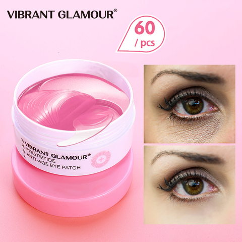 VIBRANT GLAMOUR-mascarilla de ojos antiedad, mascarilla de polipéptido, eliminador de antienvejecimiento, ojeras, hinchazón, líneas finas, hidratante, cuidado de los ojos, 60 uds. ► Foto 1/6