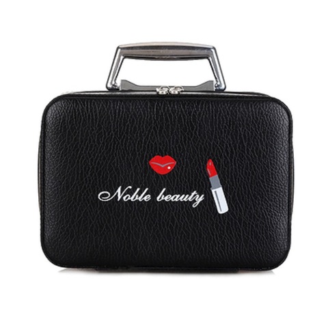 Caja de cosméticos de poliuretano para mujer, bolsa de maquillaje profesional, estuche organizador de viaje, neceser de belleza ► Foto 1/6