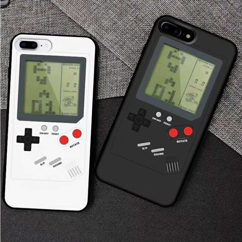 Gameboy juegos para iPhone 11 Pro Max 7 8 6 Plus XS Max XR X Retro Tetris teléfono casos para Apple Obudowy Na Telefon Etui ► Foto 1/6