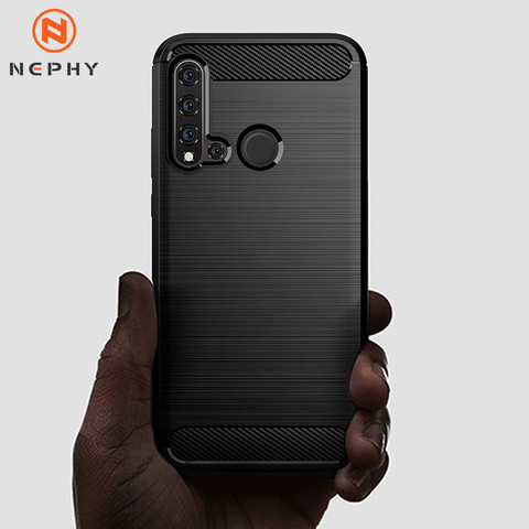 Funda de teléfono a prueba de golpes para Huawei, protector de fibra de carbono de lujo para Huawei P10 P20 P30 P40 Lite honor 9 10 20 20X 30 Mate 20 30 Pro, parachoques Mate ► Foto 1/6