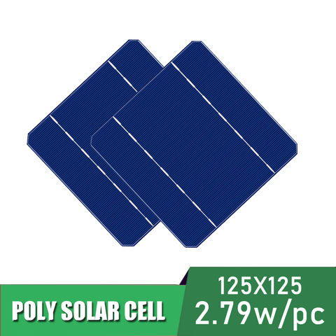 10 40 50 100 Uds 2,79 W 125x125MM cargador de célula solar Painel solar panel de celda solar DIY monocristalino módulo fotovoltaico ► Foto 1/1