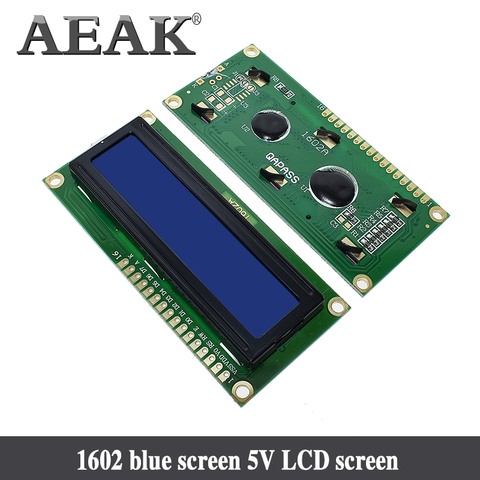 AEAK 1 Uds LCD1602 1602 módulo azul pantalla LCD de 16x2 caracteres módulo HD44780 controlador azul negra ► Foto 1/4