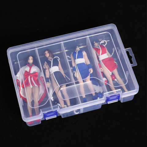 Escala 1/12 mujer figura modelo de bolsa de plástico a prueba de polvo de mantenimiento caja de 6 
