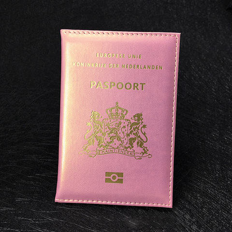 Cubierta de pasaporte de los Países Bajos de cuero suave de la Pu nuevas cubiertas de las mujeres de Holanda para el sostenedor del pasaporte Nederlanden holandés Nederland paspoort ► Foto 1/6