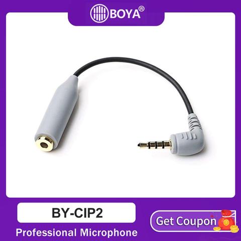 BOYA BY-CIP2 3,5mm TRRS TRS Cable de micrófono adaptador para iPad iPhone iPod Touch iPod BY-WM8 BY-WM6 BY-WM5 micrófono Accesorios ► Foto 1/6