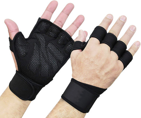 Guantes de entrenamiento funcional para hombre y mujer, manoplas deportivas para levantamiento de pesas y Fitness, de silicona sin callos, adecuado para levantamiento de pesas ► Foto 1/4