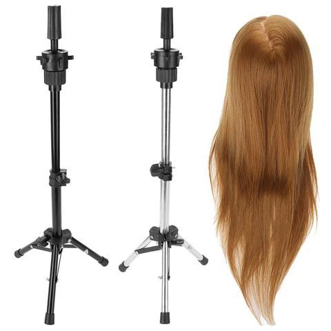 Soporte de cabeza de maniquí para práctica de peluquería, trípode para cabeza para formación en peluquería, abrazadera, herramientas de estilismo para el cabello ► Foto 1/6