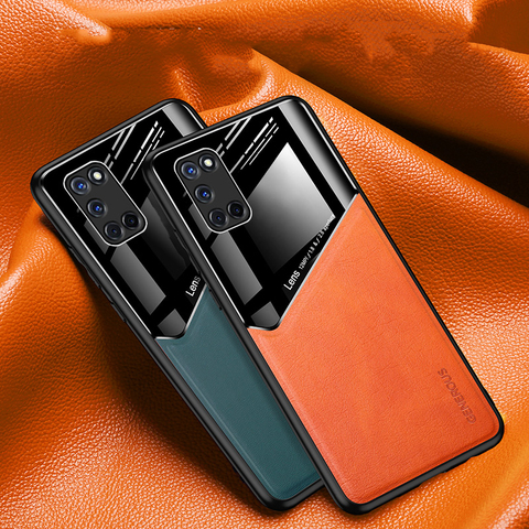 Funda de cuero PU para teléfono móvil Oppo Realme 6 Pro A92 A72 A52 A9 2022 Reno 4 Pro Realme X2 Pro XT, carcasa de negocios para teléfono magnético ► Foto 1/6