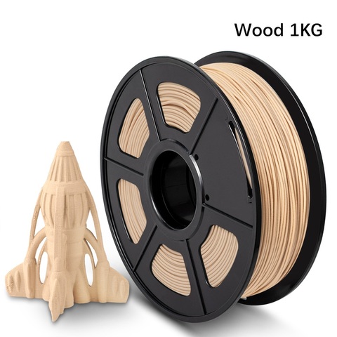 Filamento de madera PLA para impresora 3D, 1kg, textura de madera, 1,75mm de diámetro, 0,02mm, sin burbujas, Material de impresión ecológico ► Foto 1/6