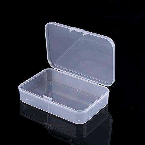 2 uds. De plástico transparente con caja de almacenamiento con tapa, contenedor de colección, shipping-Y102 gratis ► Foto 1/6