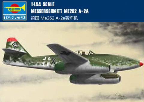 1: 144 alemán Messerschmit Me262 A-2a bombardero modelo de combate modelo de ensamblaje de plástico ► Foto 1/5