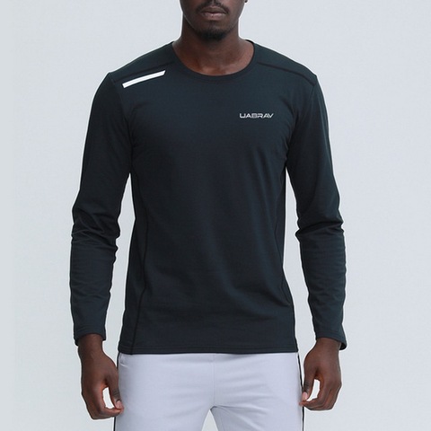 Camiseta deportiva de manga larga para hombre, ropa deportiva cálida de lana para correr al aire libre, para gimnasio y entrenamiento ► Foto 1/6