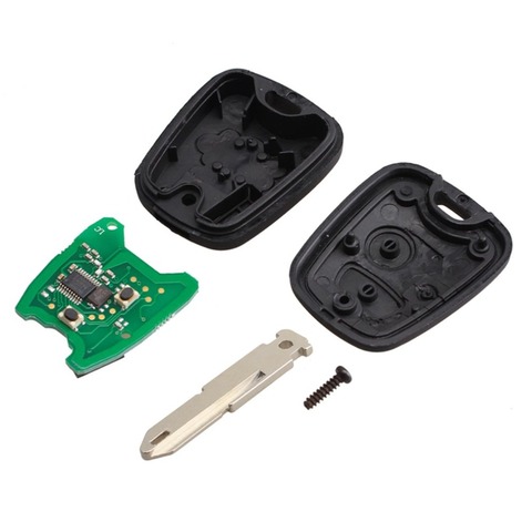 Mando a distancia de hoja de llave de coche, Control remoto de 2 botones para PEUGEOT 206 433MHZ con Chip transpondedor PCF7961 ► Foto 1/6