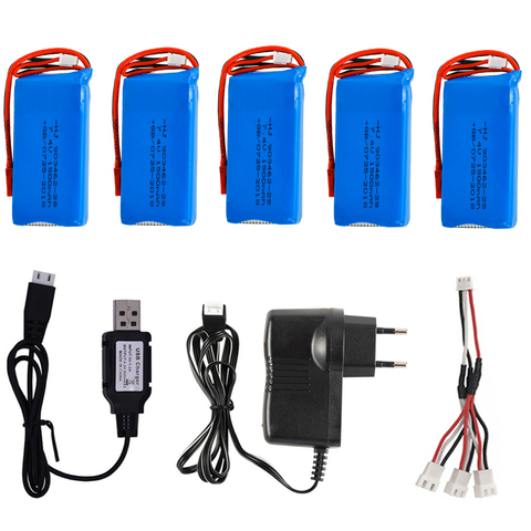 7,4 V 1500mah 2S Lipo batería con cargador para Wltoys V913 L959 L969 L979 L202 K959 TY923 HJ816 HJ817 W609-7 LS-128 piezas de automóviles de juguete ► Foto 1/6