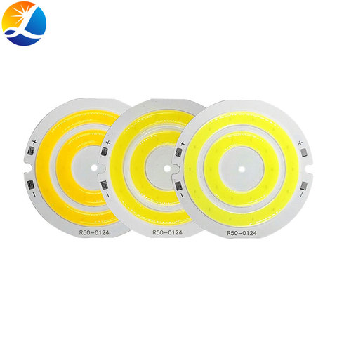 Lámpara LED de doble anillo para Decoración de casa, Chip COB redondo de 50mm de diámetro, 3V, 3,7 V, 5W, bombilla LED para luces de trabajo DIY ► Foto 1/6