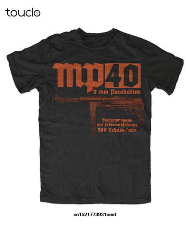 Camiseta con estampado Mp40 de la Segunda Guerra Mundial, camisa con estampado militar alemán Landser Deutsches, marca de moda, camisetas gráficas, 2022 ► Foto 1/1