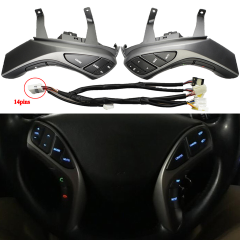 Botón de volante automático para coche, para Hyundai Elantra 2012 2013 2014 2015, teléfono con Audio I30, Bluetooth, interruptores de Control de crucero ► Foto 1/6
