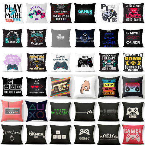 Los Fans del juego Super vídeo de moda juegos cojines caso 45X45CM Retro funda de almohada decorativa sofá para el salón sofá cama de coche almohada ► Foto 1/6