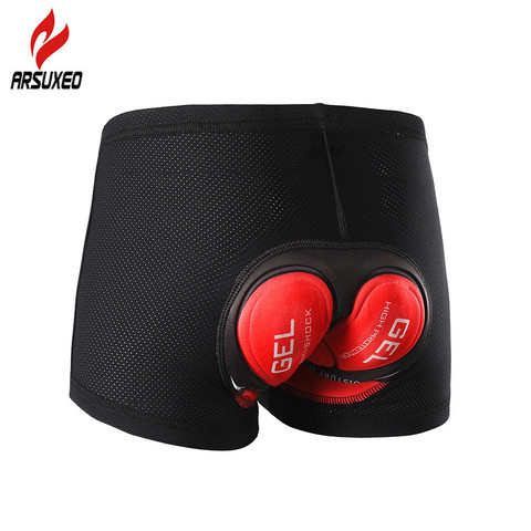 ARSUXEO-pantalones cortos de ciclismo para hombre y mujer, ropa interior con almohadilla de Gel 5D, pantalones cortos transpirables para ciclismo de montaña o de carretera ► Foto 1/6