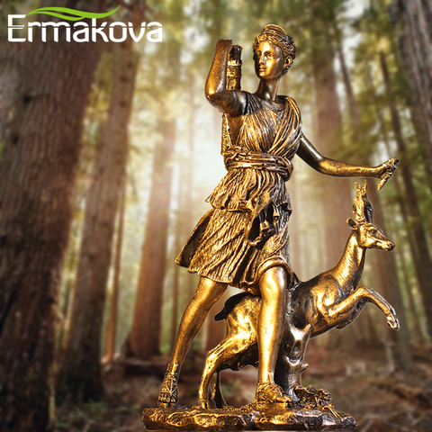 ERMAKOVA-escultura Vintage de diosa de la caza, figuritas artesanales, decoraciones creativas para el hogar, adornos con figuras griegas ► Foto 1/5