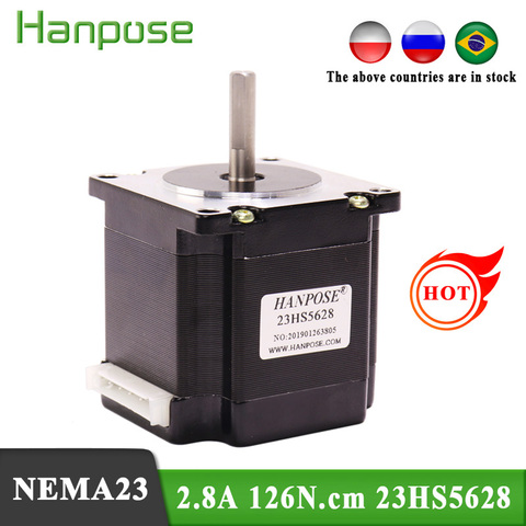 Envío Gratis 5628 4-lead Nema 23 Motor paso a paso 57 motor 2.8A ISO CNC láser moler corte de Plasma de espuma ► Foto 1/6