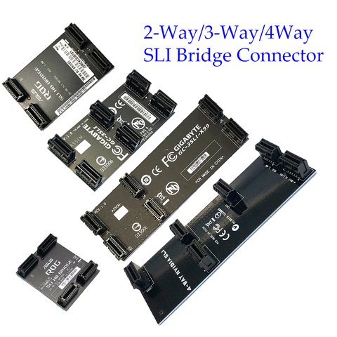 Gigabyte-conector gráfico nVidia Bridge PCI-E, tarjeta de puente duro de 2 vías, suave, de 3 vías, 4 vías, para tarjeta gráfica de vídeo ► Foto 1/6