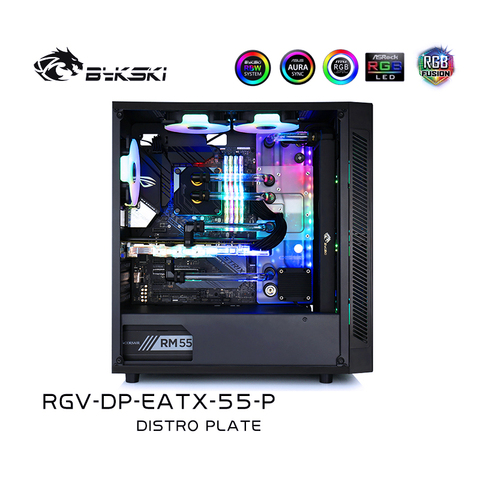 Bykski-tablero de RGV-DP-EATX-55-P impermeables para Deepcool Eatx 55, carcasa para Intel CPU, bloque de agua y construcción de una sola GPU ► Foto 1/5