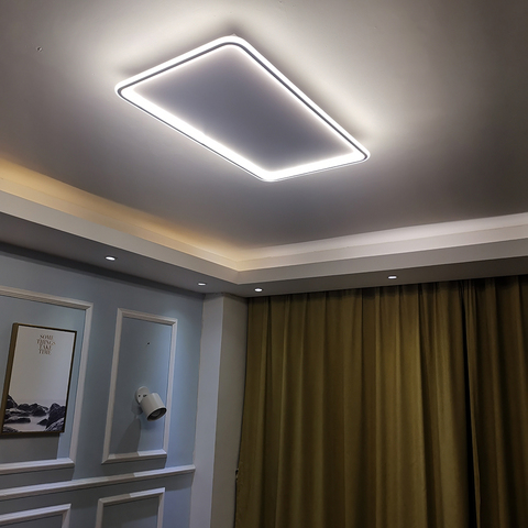 NEO Gleam-Lámpara led ultrafina para sala de estar, dormitorio, aplicación RC, candelabro de techo cuadrado/redondo, accesorios 90-260V ► Foto 1/6