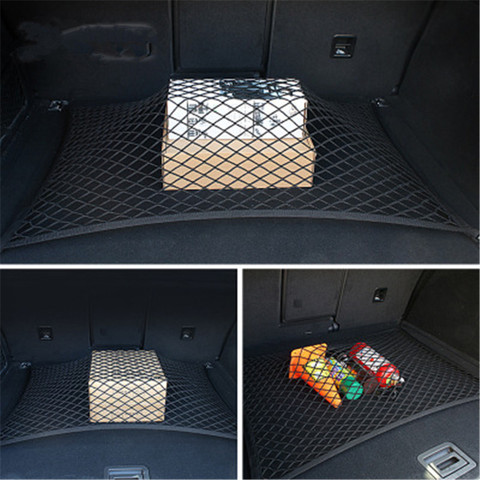 Maletero de coche redes 60*80/90*55CM elástico nailon resistente carga de equipaje organizador de almacenamiento neto bolsa de red de almacenaje bolsillo para coche SUV MPV ► Foto 1/6