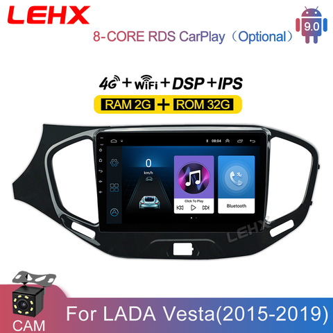 RAM 2G + ROM 32G Android 9,0 reproductor de coche GPS de navegación Multimedia para LADA Vesta Cruz deporte Radio 2015, 2016, 2017, 2022 2 din gps ► Foto 1/6