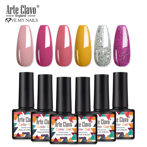 Arte Clavo 8ml Gel polaco No limpiar la capa superior Gel LED UV barniz Semi permanente Vernis empapa Gel UV para Arte de uñas esmalte de uñas ► Foto 1/6