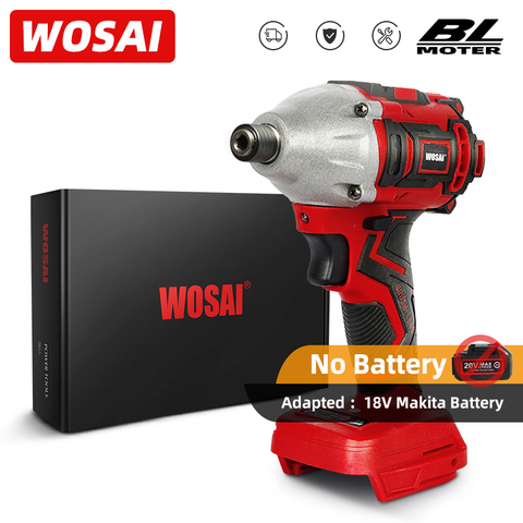 WOSAI-taladro eléctrico inalámbrico serie MT, destornillador de 300NM, 20V, Motor sin escobillas, controlador de impacto, modo de parada automática, herramienta eléctrica de mandril de 1/4