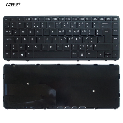 Teclado Inglés para ordenador portátil HP EliteBook 840 G1 850 G1 840 G2 850 G2 serie diseño del Reino Unido, sin retroiluminación, sin puntero ► Foto 1/1