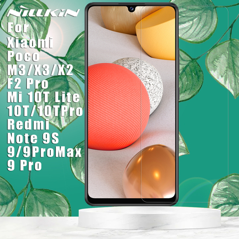 Para Xiaomi Poco M3 X3 NFC F2 Pro Redmi Nota 9S 9 Pro Max K30 Mi 10T Pro Lite 5G 9 8 DE Nillkin 9H + Pro de vidrio templado ► Foto 1/6