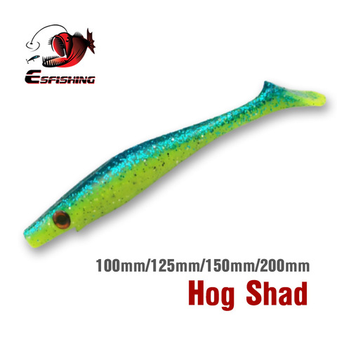 KESFISHING Señuelos de Pesca suave cerdo Shad 100mm 125mm 150mm 200mm suave cebo señuelo de Jigging Pesca 20cm señuelos de mar Pesca Wobblers ► Foto 1/6