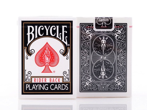 Bicicleta negro clásico cubierta jinete a jugar a las cartas estándar índice Poker tarjeta mágica juegos de accesorios de trucos de magia de mago ► Foto 1/6