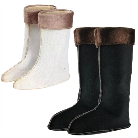 Botas de lluvia de tubo alto para invierno, forro de arranque de algodón, forro polar, zapatos de agua cálidos, forro Botas de lluvia, calcetines de terciopelo ► Foto 1/4