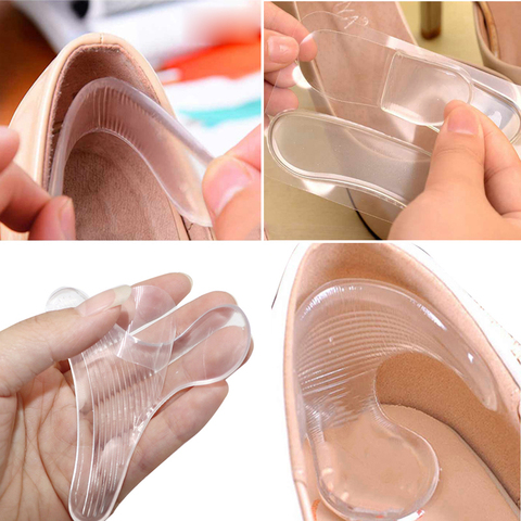 Gel de silicona de Protector de talón cojín Protector zapatos de pie zapatos insertar Pad plantilla zapatos pegatinas para policía Corrector para dedo del pie cuidado de los pies ► Foto 1/6