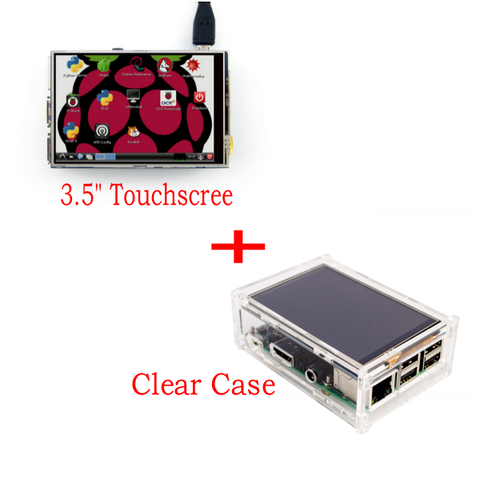 Pantalla de visualización táctil LCD TFT de 3,5 pulgadas para Raspberry Pi 3, placa modelo B + carcasa de acrílico + lápiz óptico ► Foto 1/6