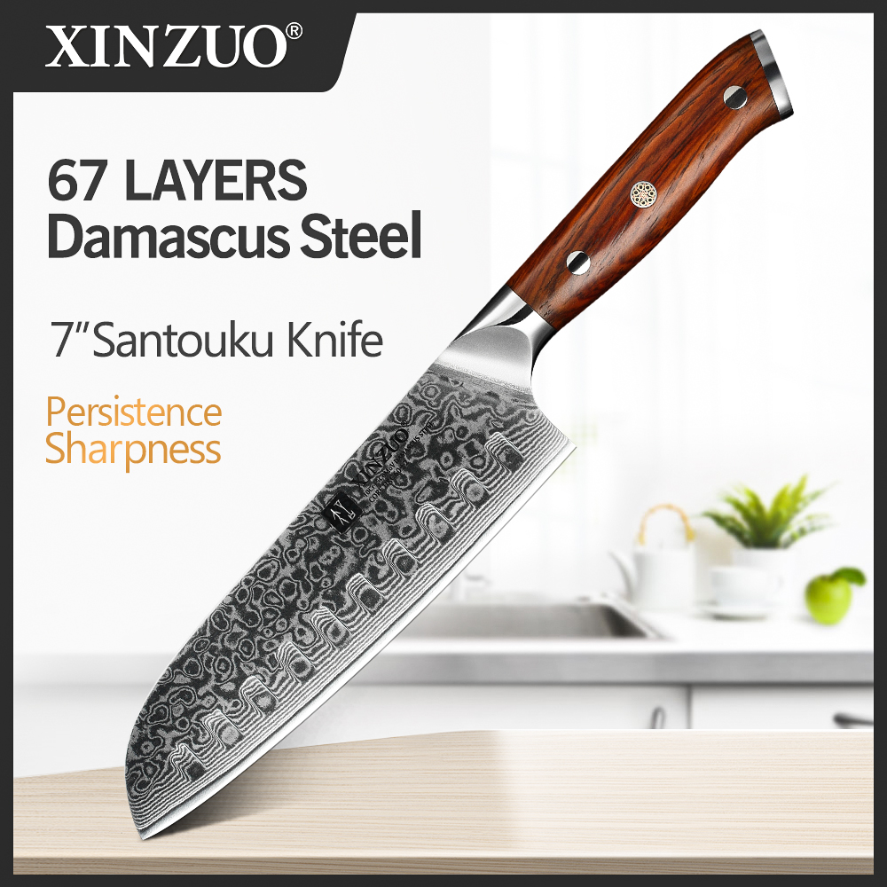 Comprar Cuchillo Damasco Cuchillo de cocina de 8 pulgadas Estilo japonés  VG10 Cuchillos de acero inoxidable de 67 capas Mango ergonómico
