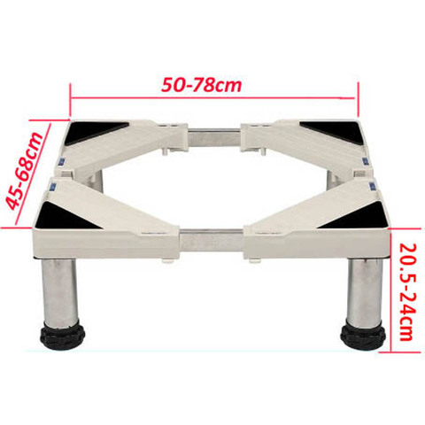 (4 pies) G10-415 20,5-24cm de alto tamaño ajustable de acero inoxidable nevera montaje soporte para refrigerador soporte de lavado de la máquina base ► Foto 1/4